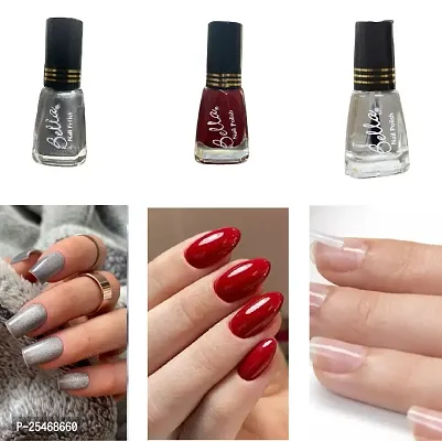 Red-D-Topcoat-Silver New Unique Color Rich Paint HD Shine Dazzling Glow Long Stable High Definition Nail Paint Combo