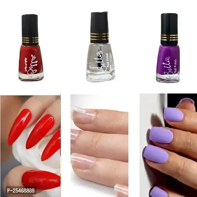 New Beautiful HD Color Nail Polish Combo RedMatte-Topcoat-Purple-thumb0