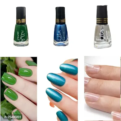 Topcoat Blue Green Quick-dry Long Lasting  Chip Resistant Nail paint combo