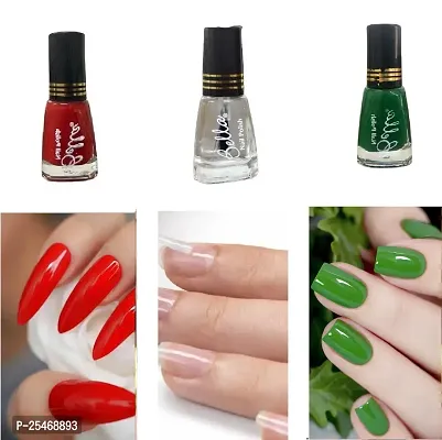 RedMatte-Topcoat-Green Quick-dry Long Lasting  Chip Resistant Nail paint combo