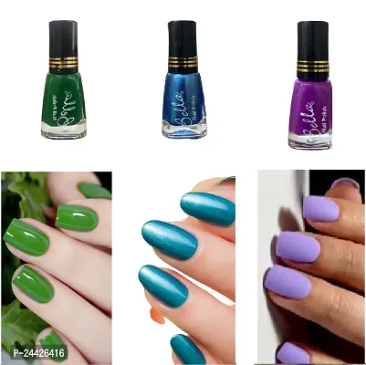 New Beautiful HD Color Nail Polish Combo Green-Blue-Purple