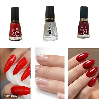 RedMatte-Topcoat-DarkRed Quick-dry Long Lasting  Chip Resistant Nail paint combo