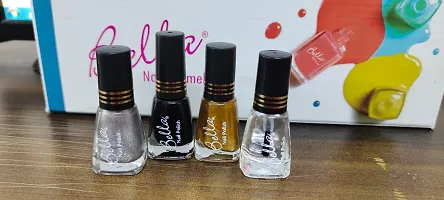 Bella Silver Golden Black Topcoat colors Nail Polish Combo-thumb3