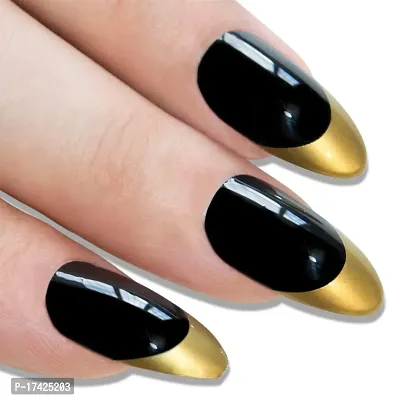 Bella Golden silver Black Nail Paint Combo of 3-thumb2