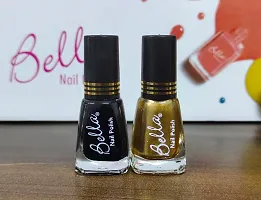 Quick dry Long lasting Nail Polish combo Color Golden-Black-thumb3