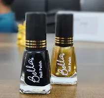 Quick dry Long lasting Nail Polish combo Color Golden-Black-thumb1