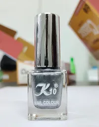 Metallic Finish Silver Pink  Nail polish combo-thumb1