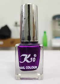 Metallic Finish Silver Purple  Nail polish combo-thumb1