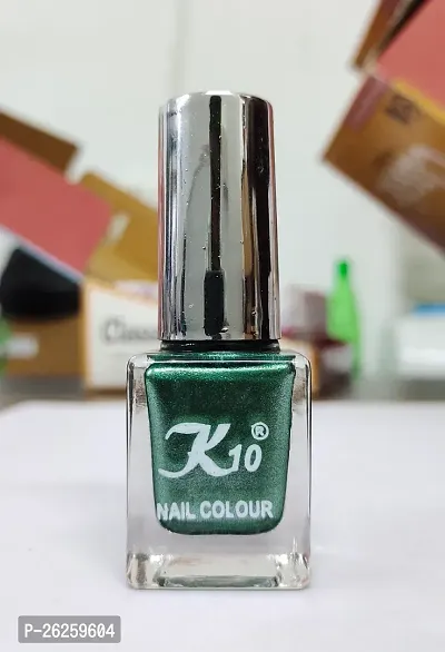 Metallic Finish Silver Green  Nail polish combo-thumb3