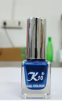 Metallic Finish Silver Blue  Nail polish combo-thumb1