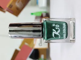 High Shine Long lasting Metallic-Silver-Maroon-Green Nail Polish Combo-thumb2