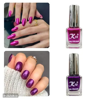 Metallic Finish Pink Purple  Nail polish combo