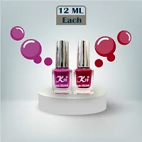 Metallic Finish Pink Red  Nail polish combo-thumb1