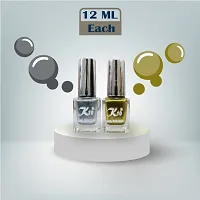 Metallic Finish Silver Lemon  Nail polish combo-thumb3