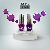 Metallic Finish Dark Pink Purple  Nail polish combo-thumb3