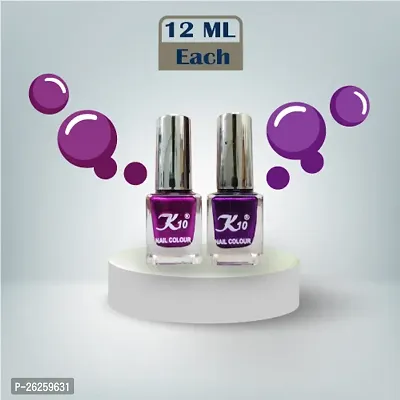 Metallic Finish Dark Pink Purple  Nail polish combo-thumb4