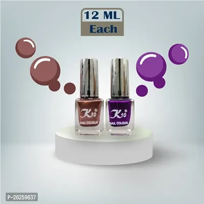 Metallic Finish Cofee Purple  Nail polish combo-thumb4