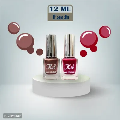 Metallic Finish Cofee Red  Nail polish combo-thumb4