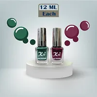 Metallic Finish Green Maroon  Nail polish combo-thumb3