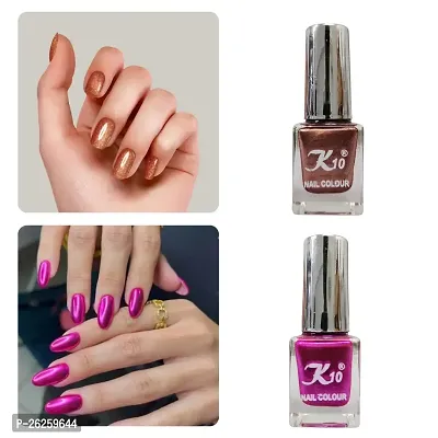 Metallic Finish Cofee Pink  Nail polish combo