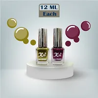 Metallic Finish Lemon Maroon  Nail polish combo-thumb3