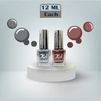 Metallic Finish Silver Coffee  Nail polish combo-thumb3