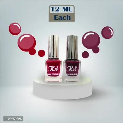 Metallic Finish Red Maroon  Nail polish combo-thumb4