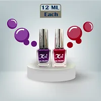 Metallic Finish Purple Red  Nail polish combo-thumb3