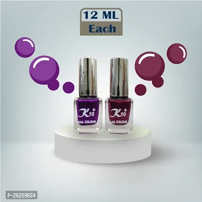 Metallic Finish Purple Maroon  Nail polish combo-thumb4