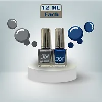 Metallic Finish Silver Blue  Nail polish combo-thumb3