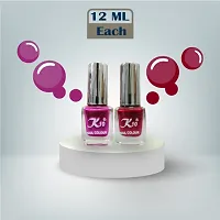 Metallic Finish Pink Dark Red  Nail polish combo-thumb3