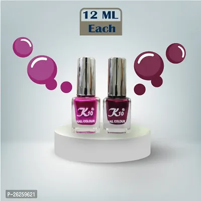 Metallic Finish Pink Maroon  Nail polish combo-thumb4