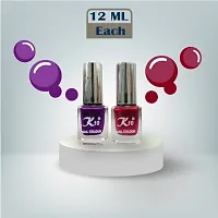 Metallic Finish Purple Dark Red  Nail polish combo-thumb3