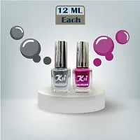 Metallic Finish Silver Pink  Nail polish combo-thumb3