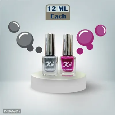 Metallic Finish Silver Pink  Nail polish combo-thumb4