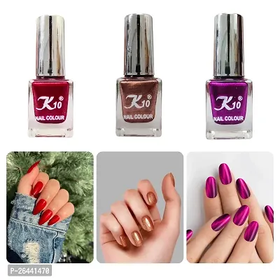 High quality Metallic-Dark Red-Dark-Pink-Coffee Nail Polish Combo