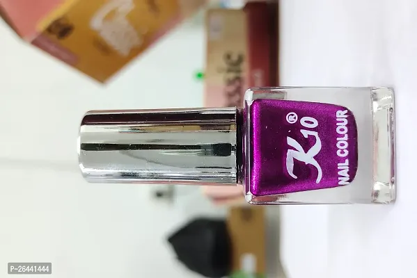 High quality Metallic-Dark-Pink-Purple-Silver Nail Paint Combo-thumb3