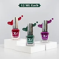 High quality Metallic-Green-Red-Dark-Pink Nail Paint Combo-thumb1