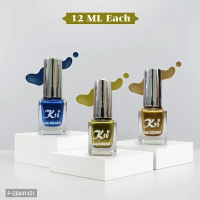 High quality Metallic-Lemon-Blue-Golden Nail Paint Combo-thumb2