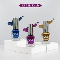 High quality Metallic-Dark-Pink-Blue-Gold Nail Paint Combo-thumb1