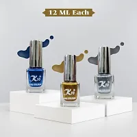 High quality Metallic-Gold-Blue-Silver Nail Paint Combo-thumb1