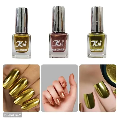 High quality Metallic-Gold-lemon-Coffee Nail Paint Combo-thumb0