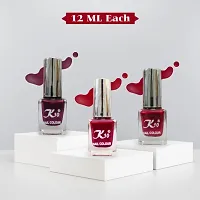 High Shine Long lasting Metallic-Red-Maroon-Dark-Red Nail Polish Combo-thumb1