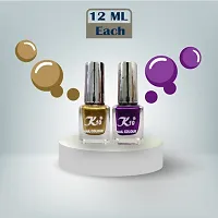 Metallic Finish Golden Perple Nail polish combo-thumb3