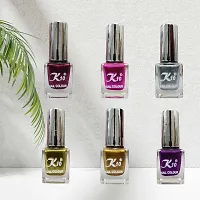 High shine Nail Polish Nail Metallic Finish Multi color Combo set Pink-Golden-Purple-Lemon-Silver-Maroon-thumb4