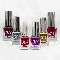 High shine Nail Polish Nail Metallic Finish Multi color Combo set Red-Golden-Darkpink-Maroon-Silver-Darkred-thumb3