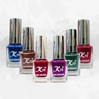 High shine Nail Polish Nail Metallic Finish Multi color Combo set Red-Green-Darkpink-Lemon-Silver-Maroon-thumb3