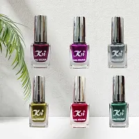 High shine Nail Polish Nail Metallic Finish Multi color Combo set Red-Green-Darkpink-Lemon-Silver-Maroon-thumb4