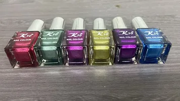 High shine Nail Polish Nail Metallic Finish Multi color Combo set Red-Green-Darkpink-Lemon-Purple-Blue-thumb2