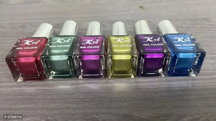 High shine Nail Polish Nail Metallic Finish Multi color Combo set Red-Green-Darkpink-Lemon-Purple-Blue-thumb3